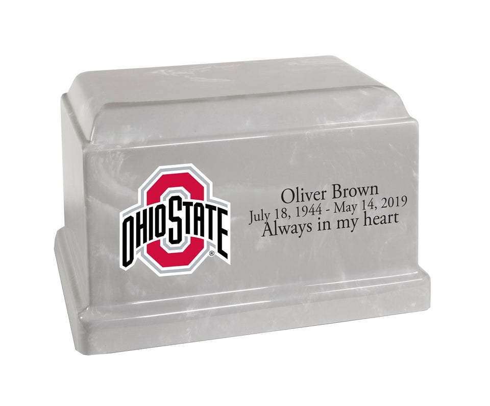 Ohio State University Adult Cultured Marble Cremation Urn