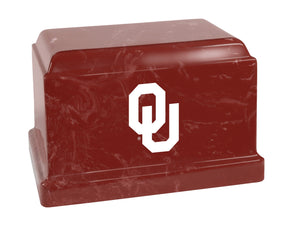 Oklahoma Sooners Red Cremation Urn
