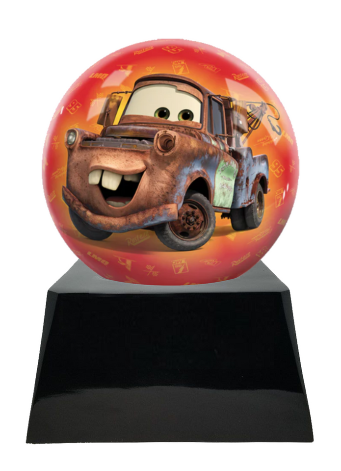 Pixar's Cars/ Lightning McQueen & Tow Mater Memorial Fan Urn Base with Add-On Decorative Sphere - Infant/Child-Sized Urn (Small)