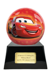 Pixar's Lightning McQueen & Tow Mater Memorial Fan Urn Base with Add-On Decorative Sphere - Adult-Sized Urn