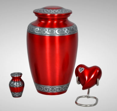 Carnelian Solid Metal Cremation Urn
