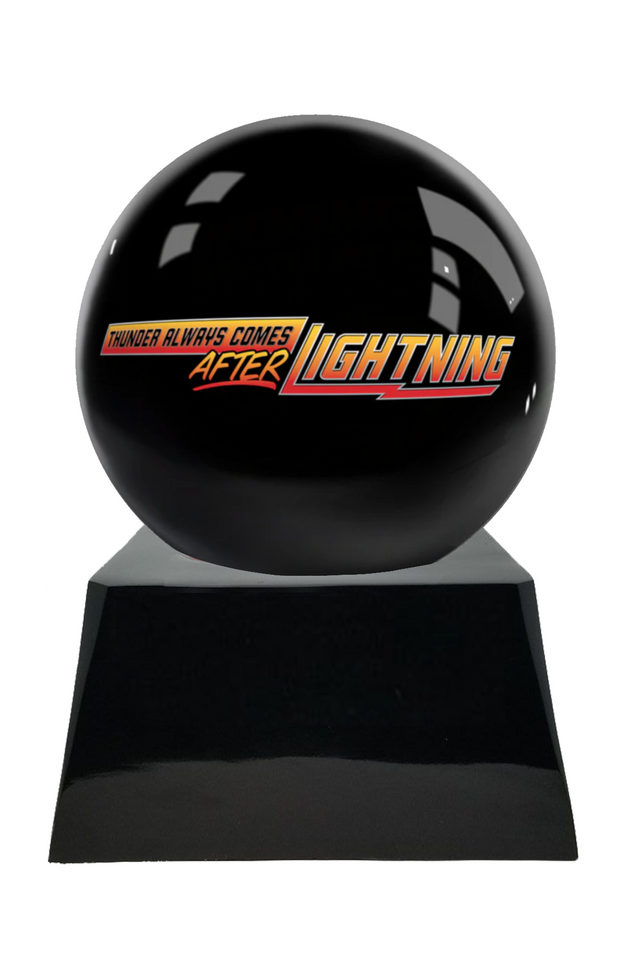 Pixar's Black Lightning McQueen Memorial Fan Urn Base with Add-On Decorative Sphere - Adult-Sized Urn