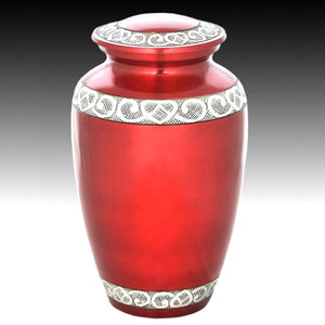 Carnelian Solid Metal Cremation Urn
