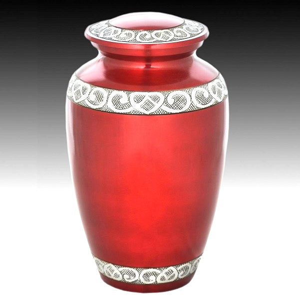 Carnelian Solid Metal Cremation Urn