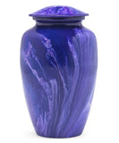 Marbled Royal Indigo Alloy Cremation Urn