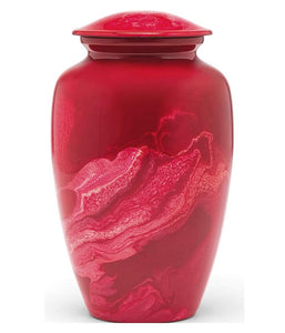 Ruby Marbled Alloy Cremation Urn