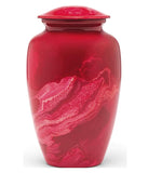 Ruby Marbled Alloy Cremation Urn