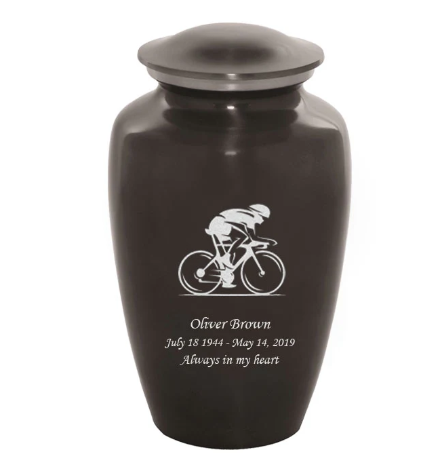 Custom Engraved Bicycle Cremation Urn