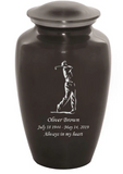 Custom Engraved Golfer Cremation Urn