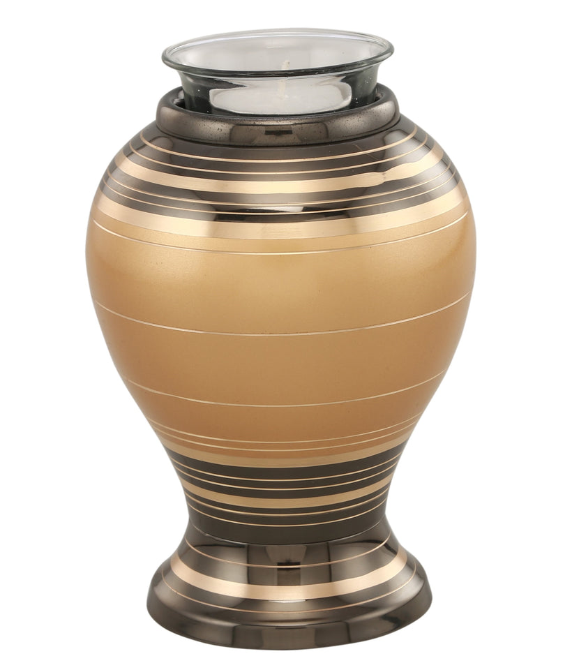 Classic Gold and Black Cremation Urn