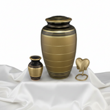 Classic Gold & Black Banded Cremation Urn Collection