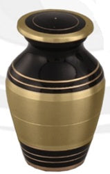 Classic Gold and Black Cremation Urn