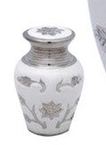 Sunflower White Brass Cremation Urn