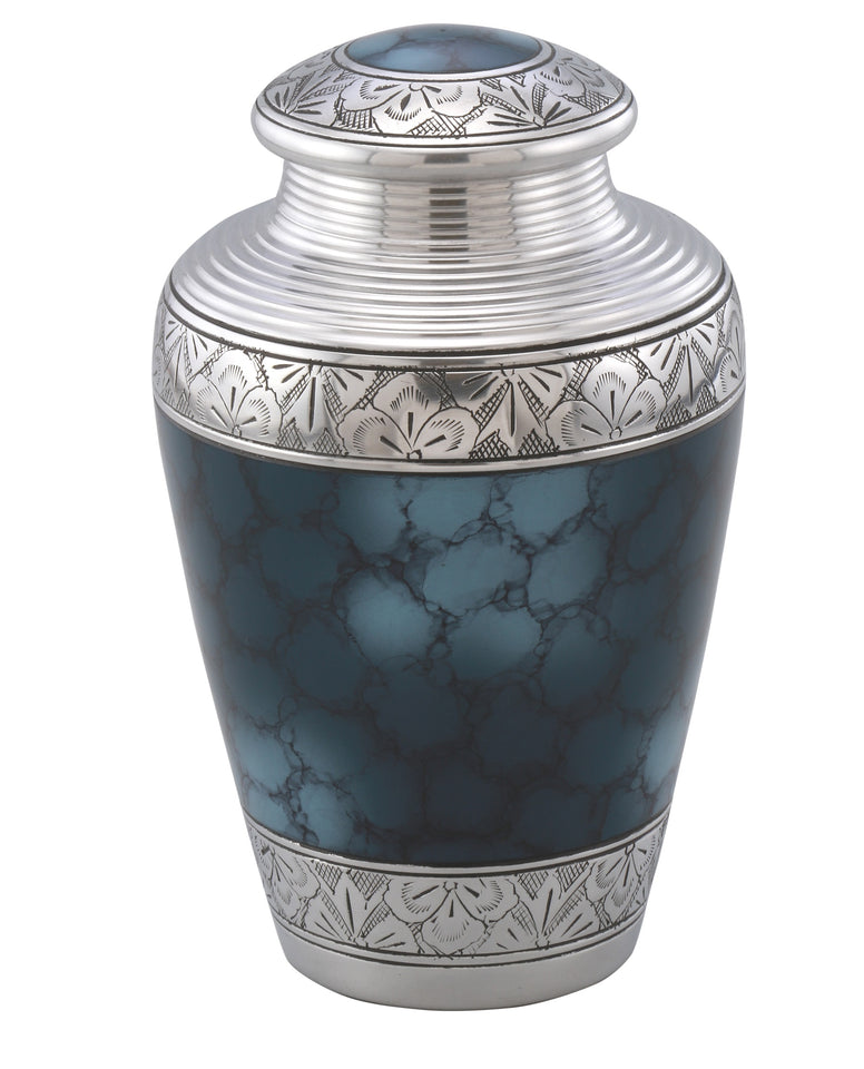 Classic Cloud Blue Cremation Urn