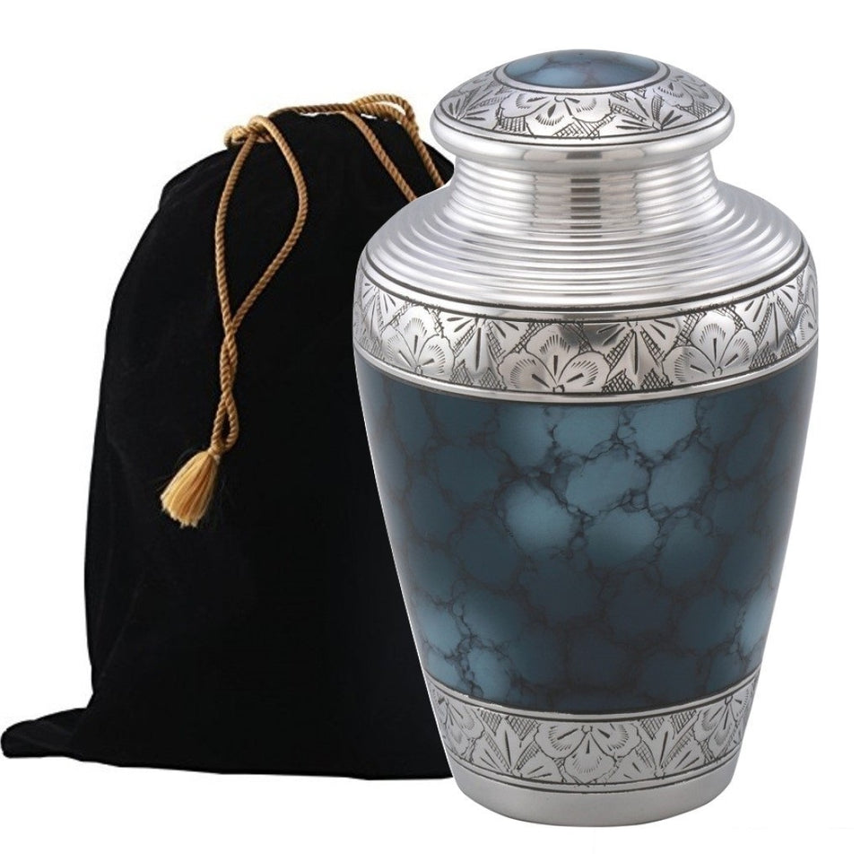 Classic Cloud Blue Cremation Urn