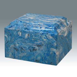 Sky Blue Cultured Marble Premium Cremation Urn