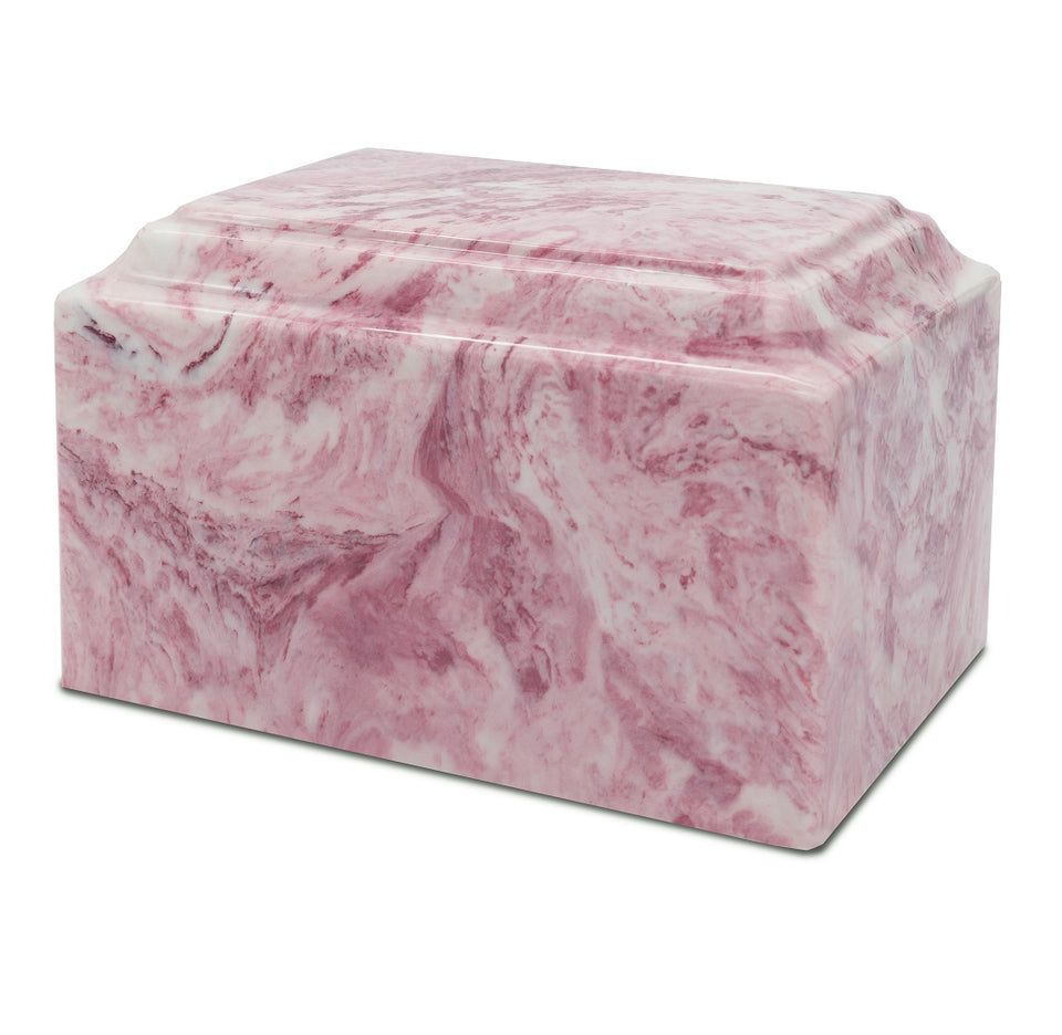 Pink Rose Cultured Marble Urn