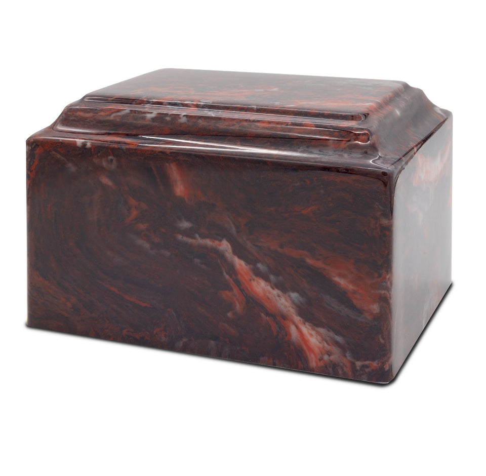 Mahogany Cultured Marble Urn