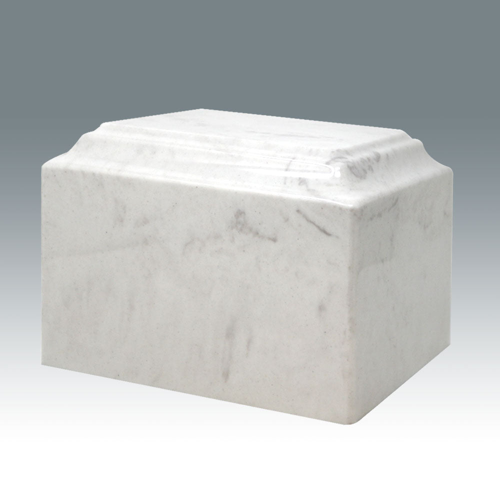 White Diamond Cultured Marble Urn