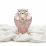 Elegant Etched Pink Rose Cremation Urn Collection
