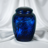 Fiberglass Brilliant Blue Adult Cremation Urn