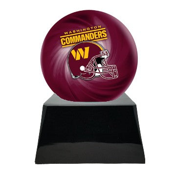 Football Cremation Urn with Optional Washington Commanders Ball Decor and Custom Metal Plaque