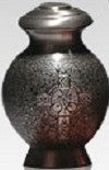 Slate Celtic Religious Cremation Urn - Pewter