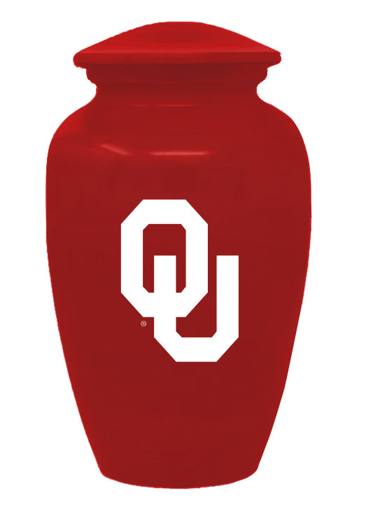 Oklahoma Sooners Red Cremation Urn