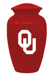 Oklahoma Sooners Red Cremation Urn