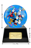Disney's Mickey Mouse and Friends Memorial Fan Urn Base with Add-On Decorative Sphere - Infant/Child-Sized Urn (Small)