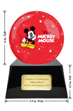 Disney's Mickey Mouse Memorial Fan Urn Base with Add-On Decorative Sphere - Infant/Child-Sized Urn (Small)