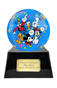 Disney's Mickey Mouse and Friends Memorial Fan Urn Base with Add-On Decorative Sphere