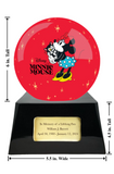 Disney's Minnie Mouse Memorial Fan Urn Base with Add-On Decorative Sphere - Infant/Child-Sized Urn (Small)