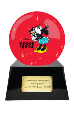 Disney's Minnie Mouse Memorial Fan Urn Base with Add-On Decorative Sphere