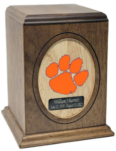 Clemson University Tigers College Cremation Urn - Orange