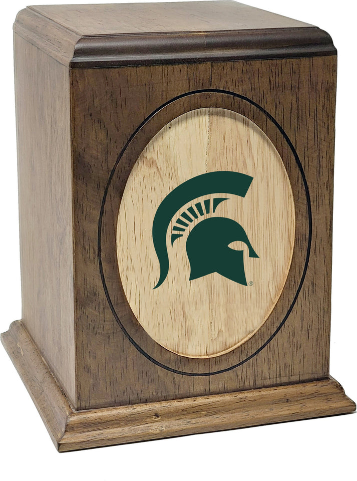 Michigan State University Spartans College Cremation Urn - Green