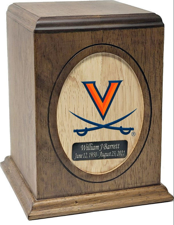 University of Virginia Cavaliers College Cremation Urn - Orange