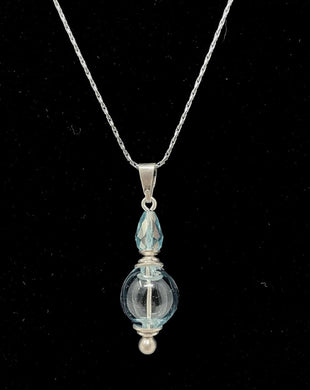Clearly Beloved Sterling Silver & Blown Glass Cremation Pendant