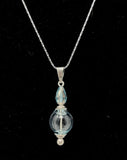 Clearly Beloved Sterling Silver & Blown Glass Cremation Pendant