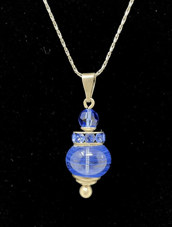 Essence Sterling Silver & Blown Glass Cremation Pendant