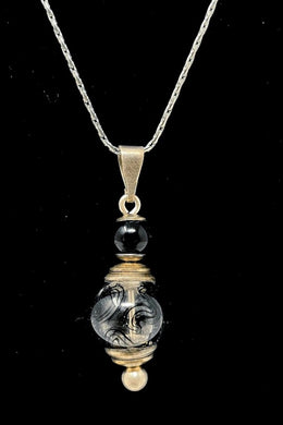 Everlasting Sterling Silver & Blown Glass Cremation Pendant