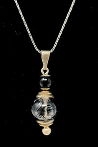 Everlasting Sterling Silver & Blown Glass Cremation Pendant