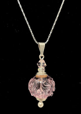 Faith Sterling Silver & Blown Glass Cremation Pendant