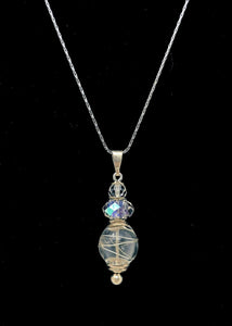 Forever Sterling Silver & Blown Glass Cremation Pendant