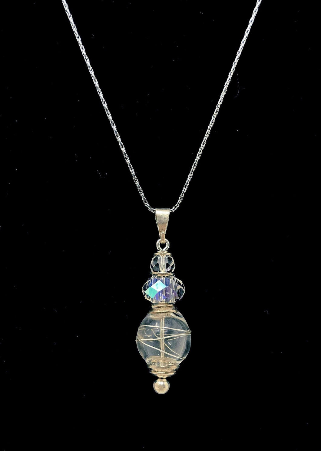 Forever Sterling Silver & Blown Glass Cremation Pendant