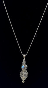 Forever Sterling Silver & Blown Glass Cremation Pendant
