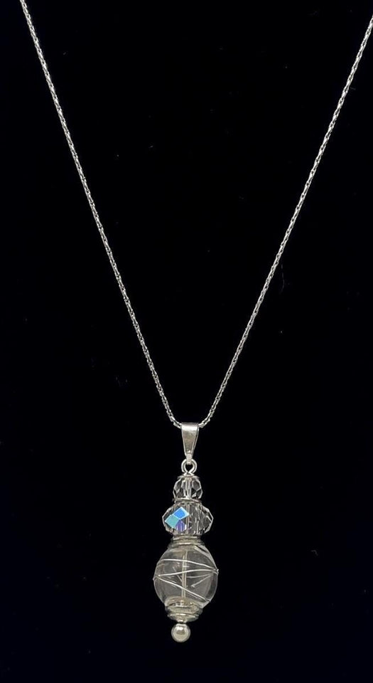 Forever Sterling Silver & Blown Glass Cremation Pendant