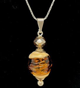 Glory Rock Sterling Silver & Blown Glass Cremation Pendant