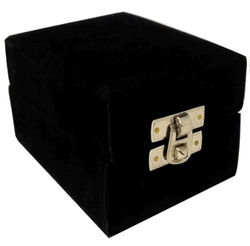 Black Velvet Keepsake Urn Display Box: Satin Lined - KEEPSAKE NOT INCLUDED