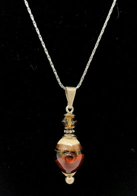 Journey Sterling Silver & Blown Glass Cremation Pendant